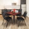 Regency Kahlo Square Table & Chair Sets, 48 W, 48 L, 29 H, Wood, Metal, Vinyl Top, Cherry TPL4848CHBK29BK - alternate 4